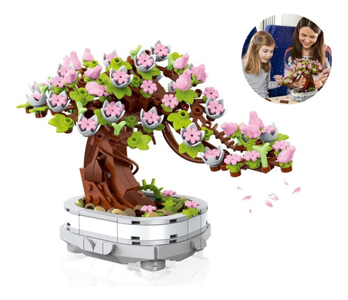 Bonsai De Cerezos En Maceta Para Armar Lego Compatible