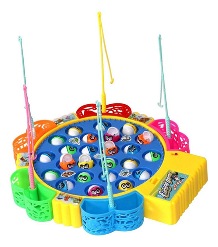 Juego De Pesca Giratorio Juego De Mesa De Juguetes 24 Peces