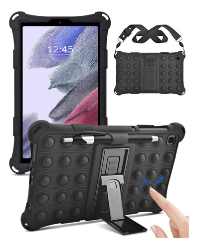 Funda Para Galaxy Tab A7 Lite T220 Con Correa Pop It