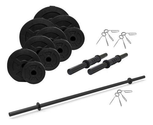 Sonnos kit 24 Kg Mancuernas Barra Negro  24 kg