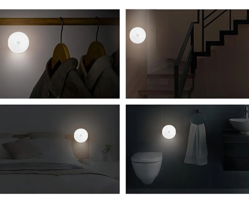 Sensor Luz Luminaria Led Noturna Automatico Recarregável L60 Cor da luz Branco-frio 127/220V