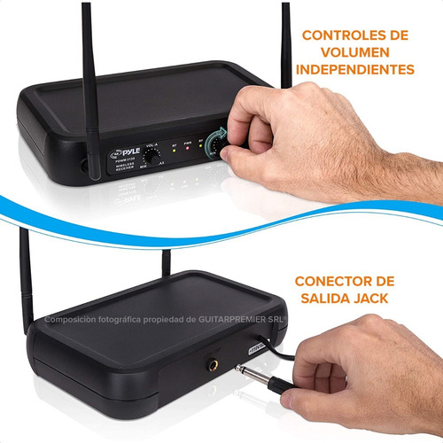 Combo 2 Microfonos Inalambricos + 2 Pie + 2 Pipetas + Cable