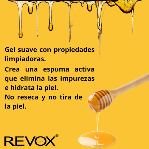 Revox B77 Buzz Gel Limpiador Facial Con Miel Y Limon 180ml