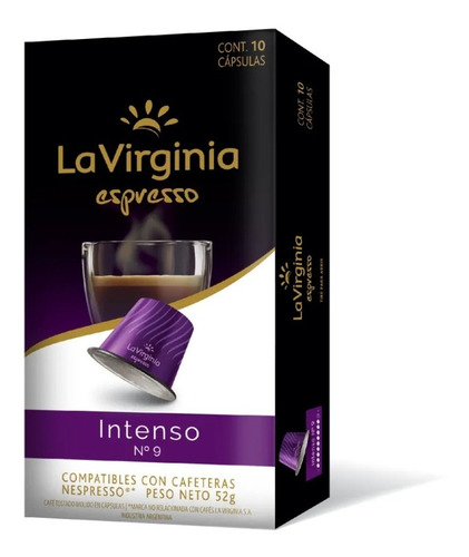 Imagen 1 de 5 de 10 Capsulas Cafe La Virginia Compatibles Nespresso X12