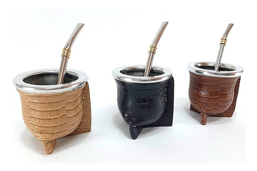 Imagen 2 de 6 de Mate De Vidrio Forrado Con Bombilla Incluida