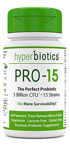 Hiperbioticos Pro-15 Probiotics, 60 Perlas De Liberacion Dia