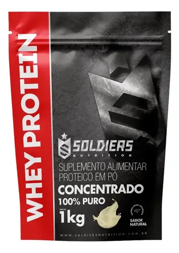Soldiers Nutrition Whey Protein Concentrado 1Kg Sabor Natural 100% Pu