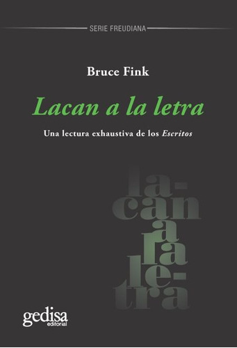 Lacan A La Letra, Fink, Ed. Gedisa