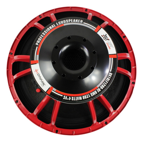 Bocina Dx18lf1200-re De 18puLG 1200w Rms Bobina 4 PuLG Color Rojo