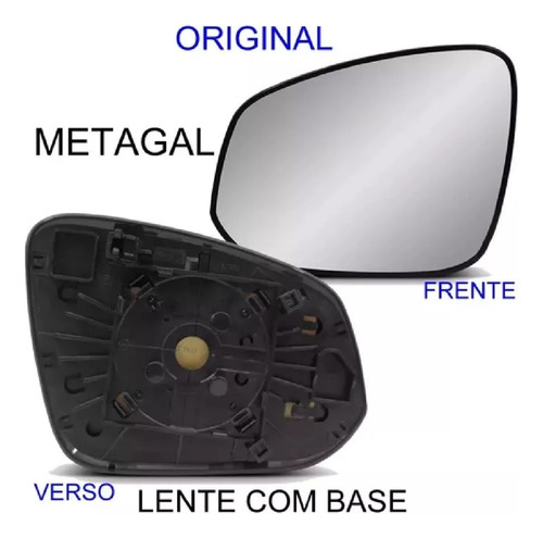 Lente Espelho Retrovisor Hilux 2016 A 2024 Esquerdo Metagal