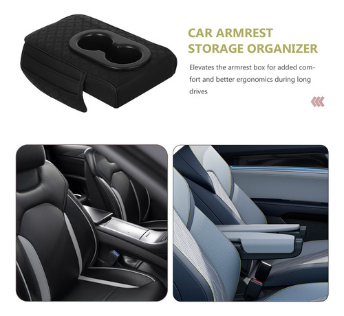 Caja Organizadora Para Reposabrazos De Coche Con Portavasos
