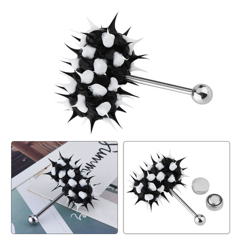 Piercing Para Lengua Vibrante Con Cuerpo De Acero Inoxidable