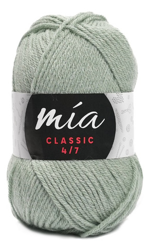 Lana Cashmilon Mia 4/7 X 10 Ovillos De 100grs (1kg) Color Eucalipto