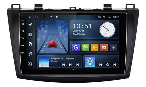 Estéreo Mazda 3 2010-13 Android Bluetooth Carplay Gps 4+64g
