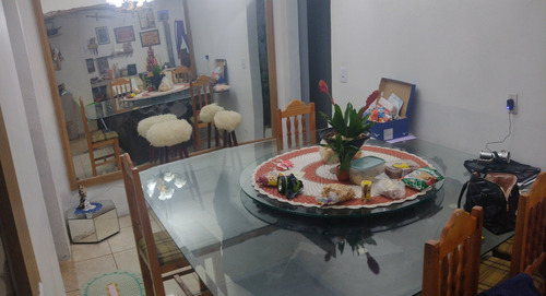 Mesa Tampo De Vidro Com Tampo Giratório, Em Madeira Maciça (Usado)