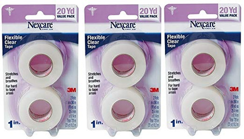 Nexcare Flexible Claro Cardado De 1 Pulgada De Cinta Ancha D