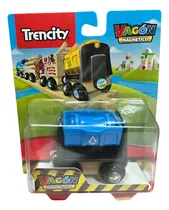 Comprar Trencity Vagones Varios Modelos Trenes Iman Y Madera Vagon Celeste Unico