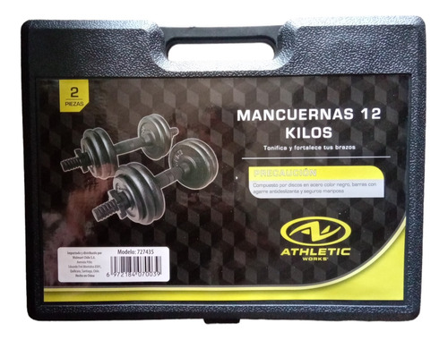 Set De Mancuernas 12 Kilos (6 Kilos Cada Mancuerna)