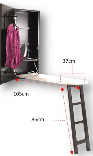 Mueble De Planchado De Pared Portarretato Para Colgar Ropa | Mercado Libre