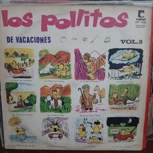 Vinilo Los Pollitos De Vacaciones Volumen 3 Zzz If1