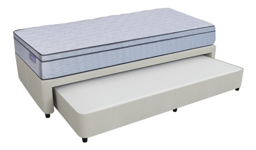 Imagen 6 de 10 de Sommier Colchón Y Divan Cama Carro Dual 100 X 200 Pravia
