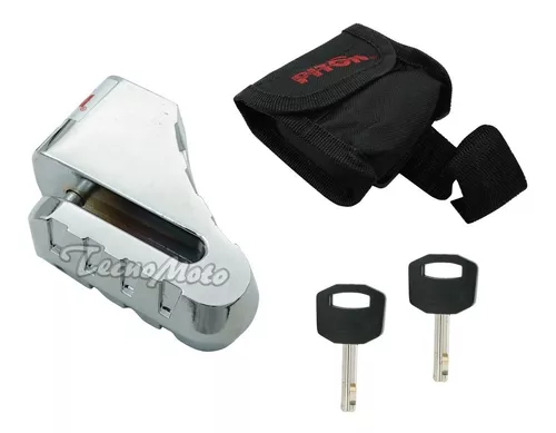 Candado Plateado Freno de disco para moto LK 303