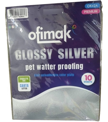 Papel Autoadhesivo Plata Carta 150 Gr Ofimak