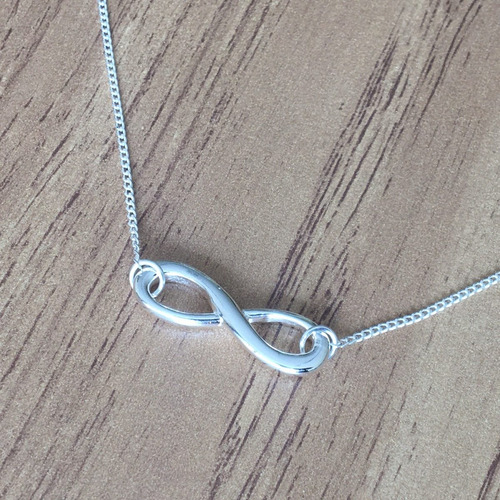 Imagen 5 de 10 de Collar Dije De Infinito De Plata 925 Mujer Agálea Joyería