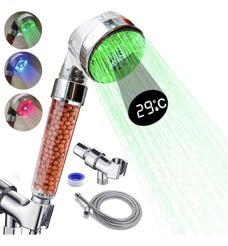 Houksouml Led Digital Display Filter High Pressure Showerhea