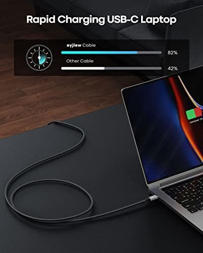 Cable Corto De Usb C A Usb C De Eyjiew, 2 Pies [paquete De 2