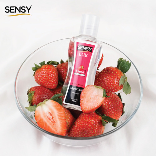 Sensy Lub - Pack De 10 -gel De Fresa Para Masaje Íntimo-60ml