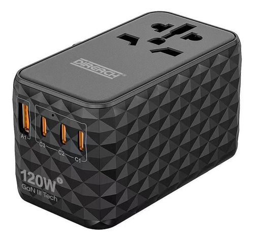 Direach 4 Porta 120w Gan World Travel Adapter