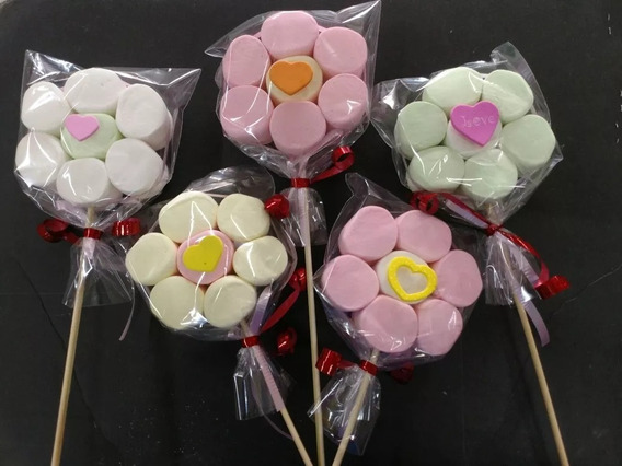 Paletas Dulce De Bombón Flor San Valentín, Paquete 45 Piezas | Envío gratis