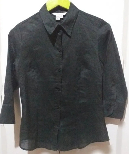 Camisa Zara Basic Talle S En 100% Lino, Cataleya 