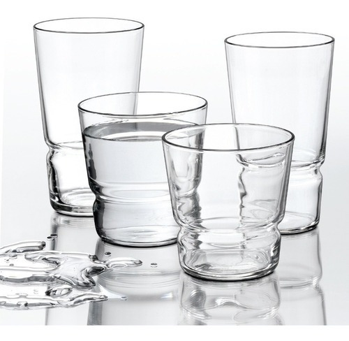 Brera Juego De 6 Vasos De Vidrio De 350 Ml. Color Transparente