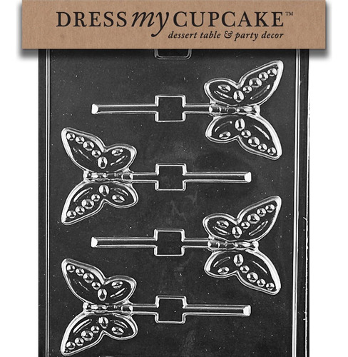 Dress My Cupcake Butterfly Lollipop Chocolate Candy Mold - A