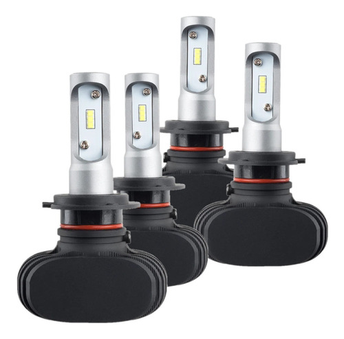 Ultra 4 Leds 10.000l Farol Alto Baixo C/ Cambus 6000k 12v