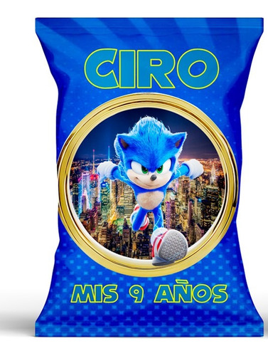 Chip Bags Bolsita Personalizadas Sonic  X10