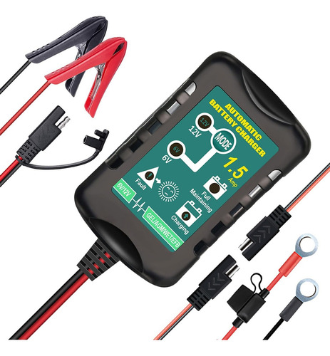 Cargador Automático De Batería 12v 6v Para Coche Y Cortacésp