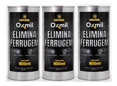 Antiferrugem Oxmil Vbrasil 900ml Kit 03 Unidades 