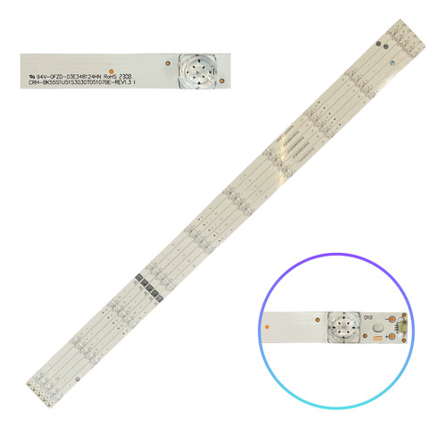 Kit Leds Para Sharp Lc-55q7000u 55q7000u (5 Tiras, 10 Leds)