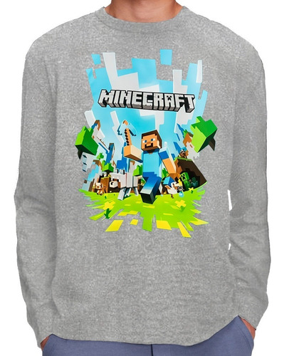 Camiseta Remera Manga Larga De Minecraft 3 Hermosos Diseños