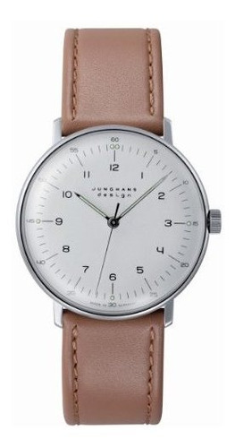 Reloj De Pulsera Mecánico Max Bill Tan Brown.