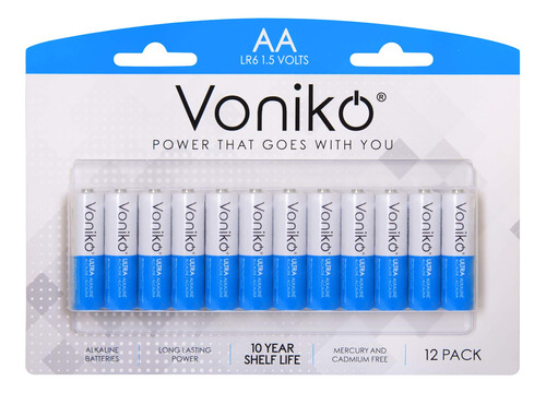 Voniko - Bateras Aa De Grado Prmium (paquete De 12) - Batera