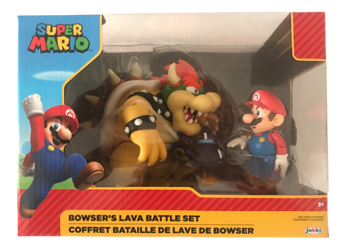 Bowser Vs Super Mario Lava Battle Set Nintendo Jakks Pacific