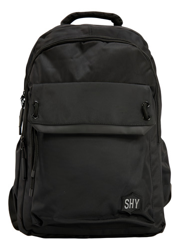 Mochila Negra Unisex Shy Moda Nueva Urbana Grande Negro Liso
