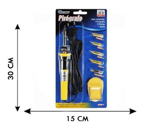 Desenho Pirografo Gravador Soldador Madeira Ferro Solda Fio
