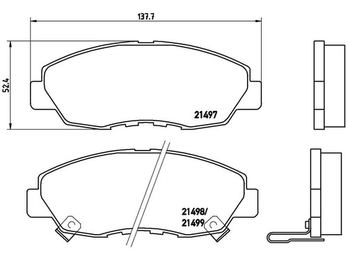 Balatas Delanteras / Honda Civic Sir 2002-2003 Semimetálica