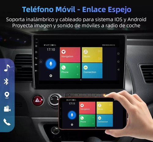 For Estéreo De Pantalla Android 13 Para Honda Civic