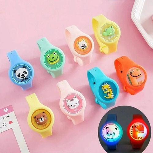 Pulseira Repelente Proteção Criança Mosquito Relógio Led
